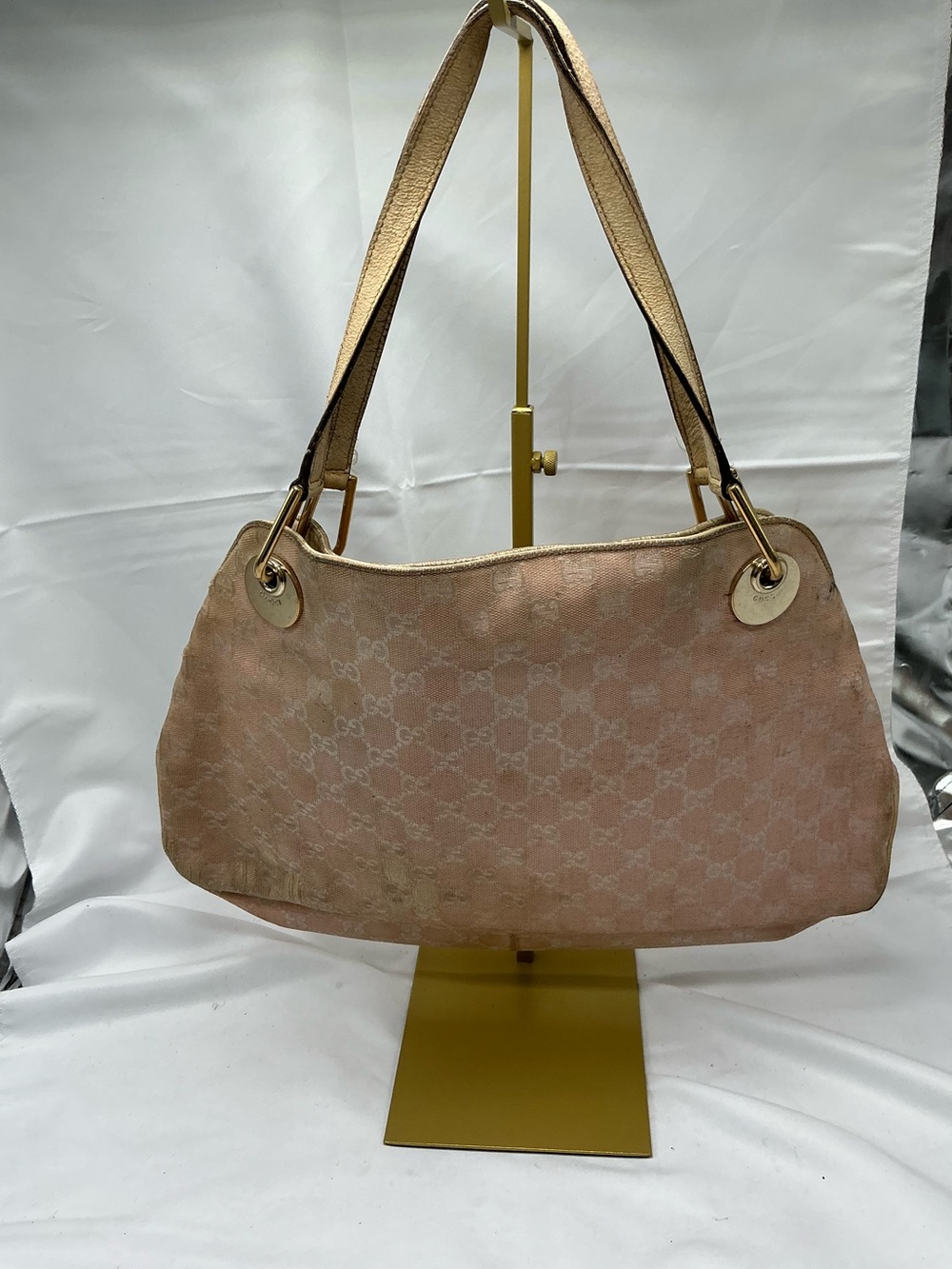 Gucci Pink GG Canvas Eclipse Shoulder Bag | Fair/Poor Condition - Picture 3 of 13